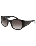 Tod's Women'S Rectangle Black Sunglasses - Lyst