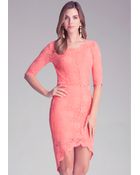 Bebe Lace Dress - Lyst