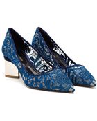 Nicholas Kirkwood Lace Embroidered Block Heel Pumps - Lyst