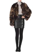 Tamara Mellon Mixed Fox Fur Jacket - Lyst