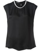 Dolce & Gabbana Embellished Neck Tank Top - Lyst