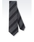 Armani Striped Silk Tie with Logo - Lyst