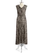Calvin Klein Cowl Neck Maxi Dress - Lyst
