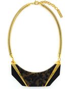Vince Camuto Goldtone Tortoiseshell Drama Bib Necklace - Lyst