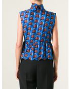 J.W. Anderson Printed Peplum Vest - Lyst