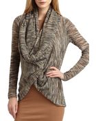 Alice + Olivia Draped Wraparound Sweater - Lyst