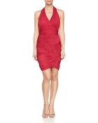 Halston Heritage Ruched One-Shoulder Stretch Dress - Lyst