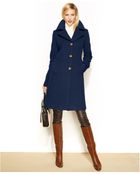 Anne Klein Petite Wool-Cashmere-Blend Walker Coat - Lyst