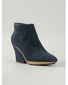 L'Autre Chose Metallic Trim Block Heel Ankle Boots - Lyst