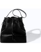 Zara Drawstring Bucket Bag - Lyst