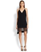 Ramy Brook Kay Sheer-Paneled Racerback Dress - Lyst