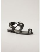 Giuseppe Zanotti Metal Plate Sandals - Lyst