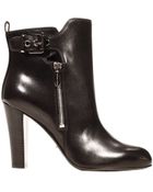 Sergio Rossi Ankle Boots Hell 9 Dalston Low Boot Leather With Buckle - Lyst