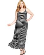 Vince Camuto Plus Size Sleeveless Striped Maxi Dress - Lyst