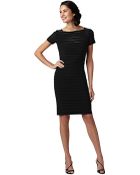 Adrianna Papell Banded Illusion Mesh Dress - Lyst