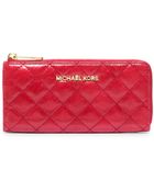 Michael Kors Susannah Quilted-Leather Wallet - Lyst