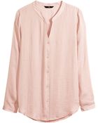 H&M Satin Blouse - Lyst
