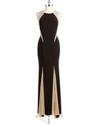 Xscape Bead And Mesh Gown - Lyst