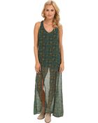 RVCA Glenn Crinkle Chiffon Dress - Lyst