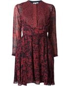 Carven Printed Lace Panel Dress - Lyst