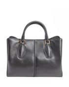 Tod's Black Leather Mini Top Handle Bag - Lyst