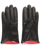Aristide Mouth Nappa Leather Gloves - Lyst