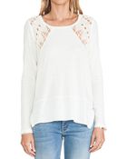Free People Lace Up Swit Tee - Lyst