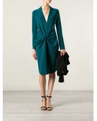 Lanvin Ruched Dress - Lyst