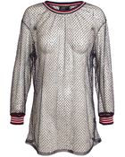 Ashish Embellished Mesh Top - Lyst