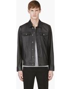 Marc By Marc Jacobs Black Leather Jean Jacket - Lyst