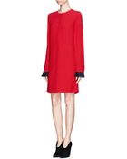 Victoria, Victoria Beckham Pleat Cuff Shift Dress - Lyst