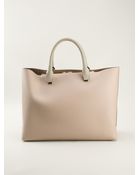 Chloé Beige Leather Tote - Lyst