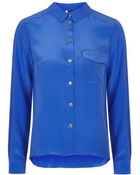 Topshop Silk Shirt - Lyst