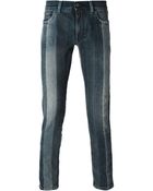 Dolce & Gabbana Striped Slim Jeans - Lyst