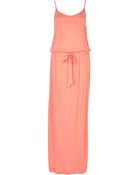 River Island Coral V Neck Cami Maxi Dress - Lyst