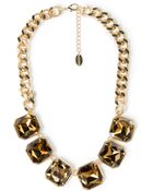 Violeta By Mango Crystal Link Necklace - Lyst