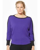 Lauren by Ralph Lauren Waffle-Knit Cotton Top - Lyst