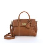 Mulberry Oak-Brass Leather 'Bayswater' Small Crossbody Bag - Lyst
