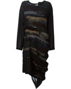 Junya Watanabe Apliqué Asymmetric Hem Dress - Lyst