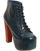 Jeffrey Campbell 120Mm Lita Distressed Leather Boots - Lyst