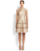 Kay Unger Bonded Lace Dress - Lyst