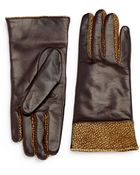 Portolano Cashmere-Lined Leather Gloves - Lyst