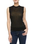 Jason Wu Sleeveless Sheer Ribbed Pullover - Lyst