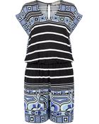 Emilio Pucci Stripe Print Playsuit - Lyst