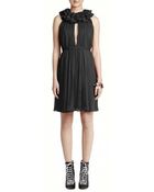 Matthew Williamson Winter Silk Chiffon Ruffle Neck Dress - Lyst