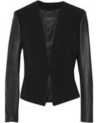 Rag & Bone Pascal Leather-Paneled Crepe Blazer - Lyst