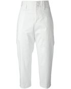 Jil Sander Cropped High Waisted Trouser - Lyst