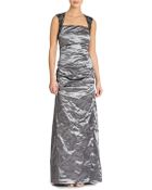 Nicole Miller Felicity Metallic Crinkle Gown - Lyst
