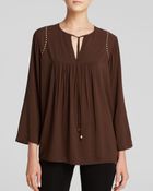 MICHAEL Michael Kors Stud Flutter Top - Lyst