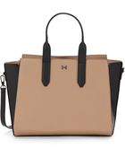 Halston Heritage Convertible Two Toned Leather Tote - Lyst